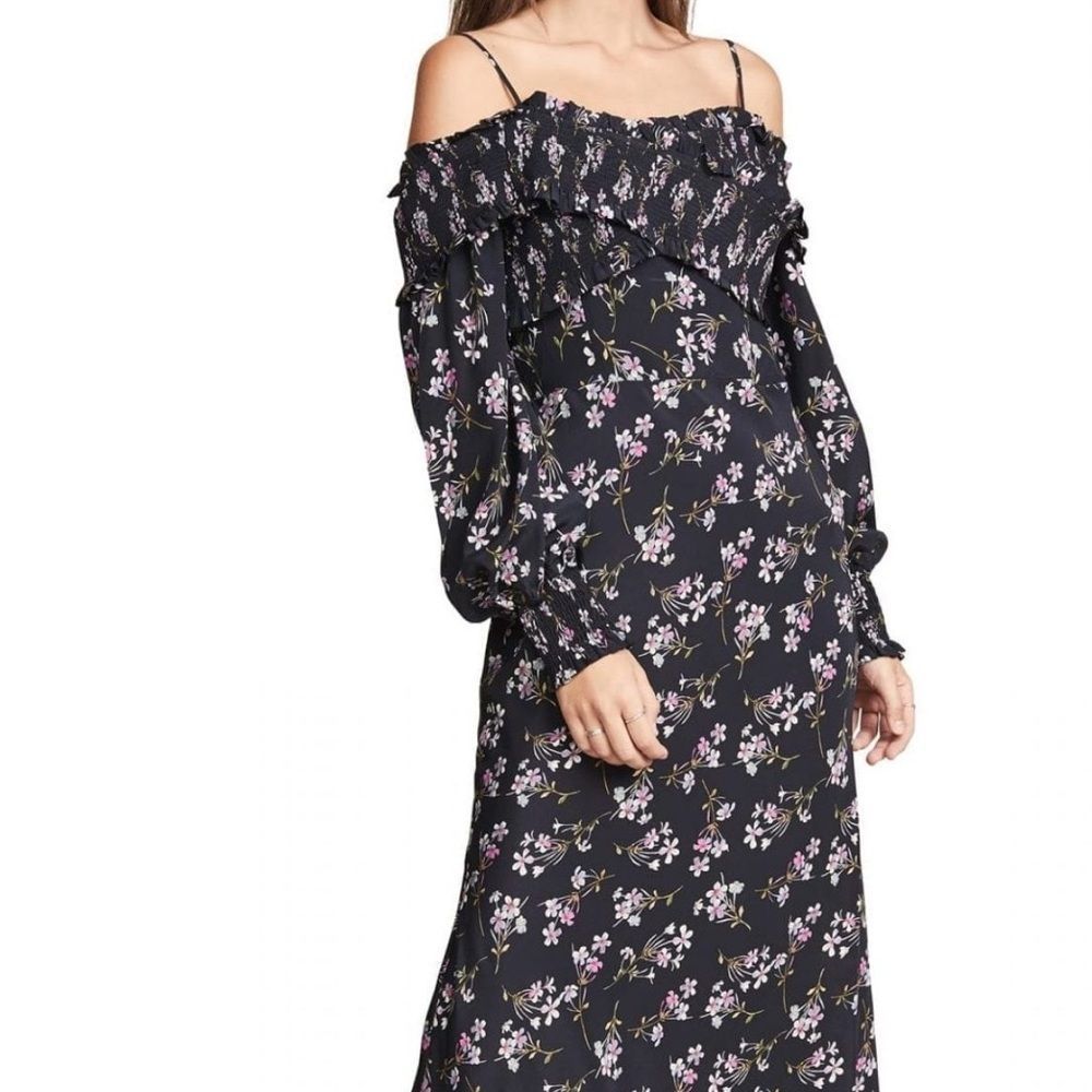 La Maison Tallulah Chaleur MIDI Dress Violet Print